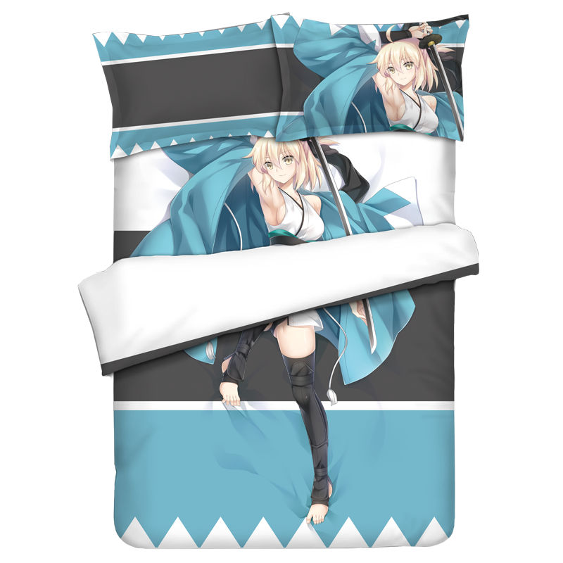 Saber - Fate Anime Bedding Sets,Bed Blanket & Duvet Cover,Bed Sheet with Pillow Covers